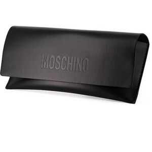 Moschino Black Leather Sunglasses Case